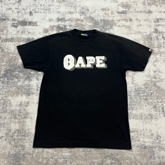 Authentic Bape x Kaws Logo Tee L - Picture 1 of 7